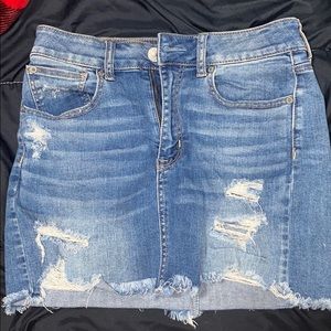Super stretch jean skirt